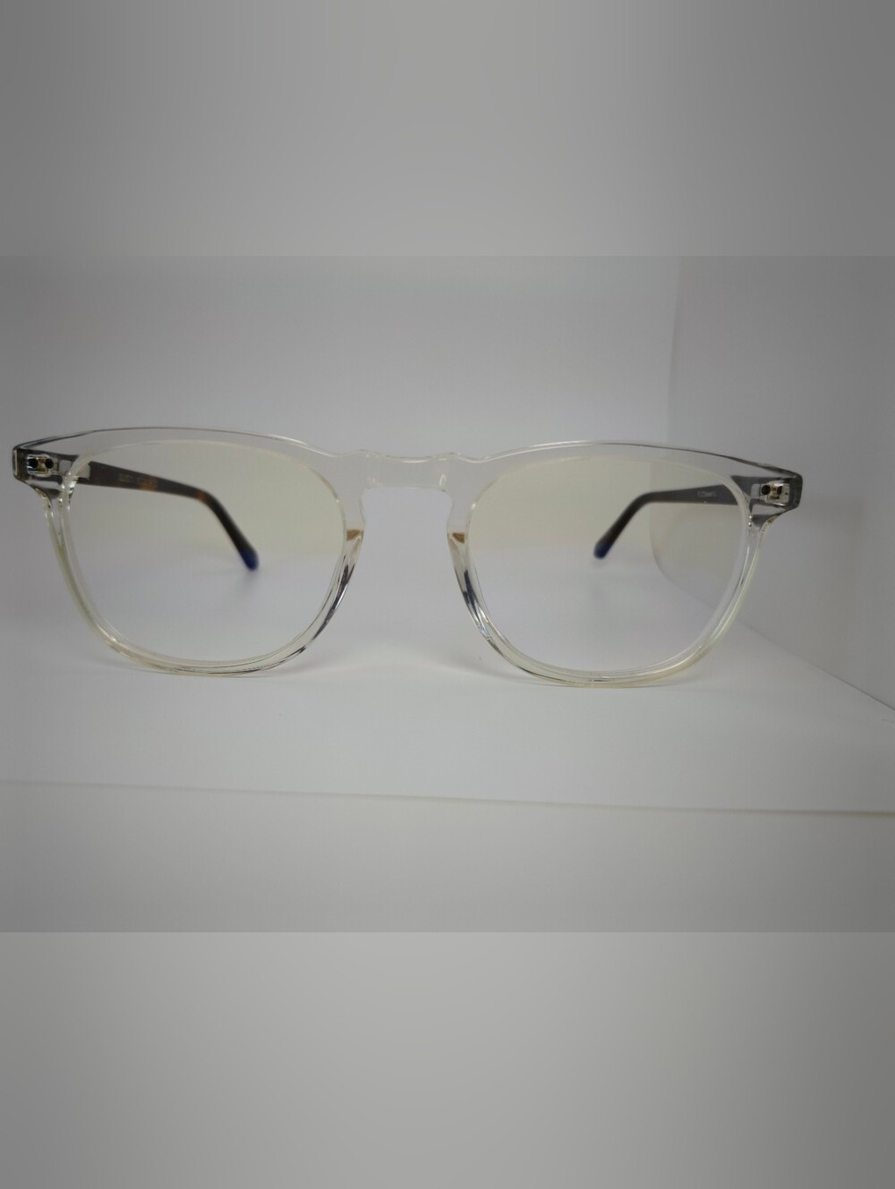 Illusion. RFLKT. Clear Frame - Men. Tortoise Temples. Spring Hinge.